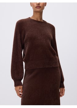 Reserved - Pluszowy sweter - ciemnobrązowy ze sklepu Reserved w kategorii Swetry damskie - zdjęcie 188089771