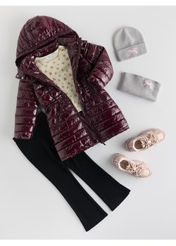 Reserved - Pikowany płaszcz z połyskiem - brązowy ze sklepu Reserved w kategorii Płaszcze dziewczęce - zdjęcie 188090263