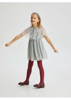 Reserved - Wzorzysta sukienka z bolerkiem - jasnoszary ze sklepu Reserved w kategorii Sukienki dziewczęce - zdjęcie 188090301