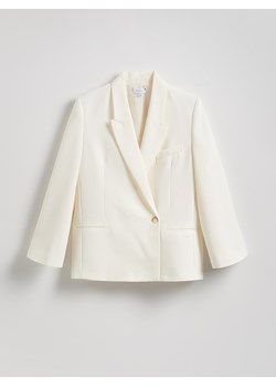 Reserved - Marynarka z wiskozą - złamana biel ze sklepu Reserved w kategorii Marynarki damskie - zdjęcie 188090310