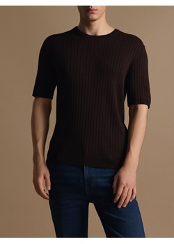 Reserved - T-shirt z dodatkiem CIRCULOSE® - brązowy ze sklepu Reserved w kategorii T-shirty męskie - zdjęcie 188090571