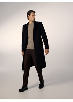 Reserved - Płaszcz z dodatkiem wełny - czarny ze sklepu Reserved w kategorii Płaszcze męskie - zdjęcie 188090654