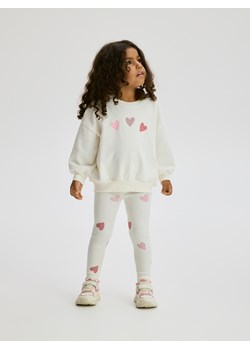 Reserved - Bawełniany komplet z nadrukiem - złamana biel ze sklepu Reserved w kategorii Komplety dziewczęce - zdjęcie 188090774