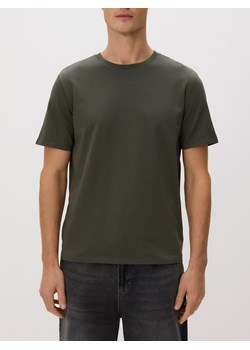 Reserved - Gładki t-shirt regular fit - ciemnozielony ze sklepu Reserved w kategorii T-shirty męskie - zdjęcie 188090823
