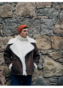 Reserved - Kurtka z kożuchem - brązowy ze sklepu Reserved w kategorii Kurtki męskie - zdjęcie 188091252