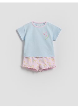 Reserved - Bawełniany komplet - jasnoniebieski ze sklepu Reserved w kategorii Komplety niemowlęce - zdjęcie 188091380