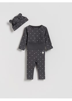 Reserved - Wzorzysty komplet - ciemnoszary ze sklepu Reserved w kategorii Odzież dla niemowląt - zdjęcie 188091501