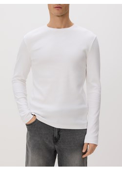 Reserved - Longsleeve super slim fit - biały ze sklepu Reserved w kategorii T-shirty męskie - zdjęcie 188091662