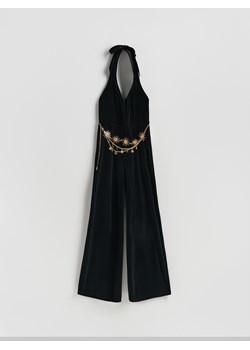 Reserved - Kombinezon z ozdobnym paskiem - czarny ze sklepu Reserved w kategorii Kombinezony damskie - zdjęcie 188091702