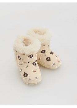 Reserved - Botki z futerkiem - beżowy ze sklepu Reserved w kategorii Buciki niemowlęce - zdjęcie 188091843