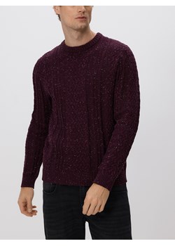 Reserved - Sweter z dekoracyjnym splotem - bordowy ze sklepu Reserved w kategorii Swetry męskie - zdjęcie 188091910