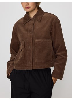 Reserved - Sztruksowa kurtka z kołnierzykiem - brązowy ze sklepu Reserved w kategorii Kurtki damskie - zdjęcie 188091932
