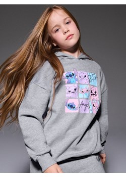 Sinsay - Bluza hoodie z nadrukiem Lilo & Stitch - szary ze sklepu Sinsay w kategorii Bluzy dziewczęce - zdjęcie 188092533