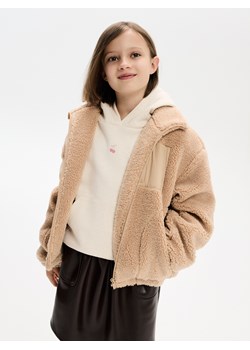 Reserved - Kurtka z imitacji baranka - beżowy ze sklepu Reserved w kategorii Kurtki dziewczęce - zdjęcie 188093183