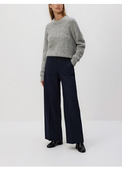 Reserved - Szerokie spodnie z kantem - granatowy ze sklepu Reserved w kategorii Spodnie damskie - zdjęcie 188093412