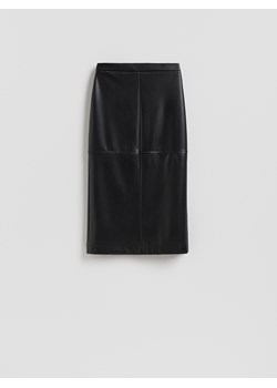 Reserved - Spódnica midi z rozcięciem - czarny ze sklepu Reserved w kategorii Spódnice - zdjęcie 188093731