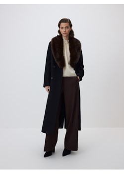 Reserved - Płaszcz z dodatkiem wełny - czarny ze sklepu Reserved w kategorii Płaszcze damskie - zdjęcie 188093751