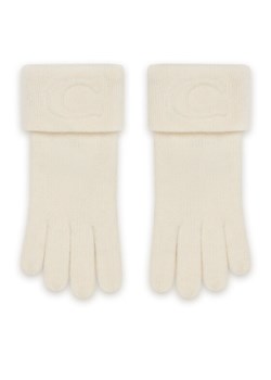 Rękawiczki Coach CCM98 Écru ze sklepu eobuwie.pl w kategorii Rękawiczki damskie - zdjęcie 188094670