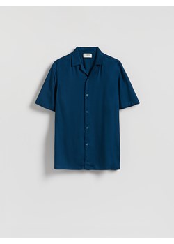 Reserved - Koszula regular fit z wiskozy - granatowy ze sklepu Reserved w kategorii Koszule męskie - zdjęcie 188096484