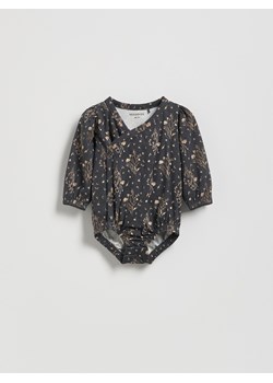 Reserved - Wzorzyste body - ciemnoszary ze sklepu Reserved w kategorii Body niemowlęce - zdjęcie 188096511