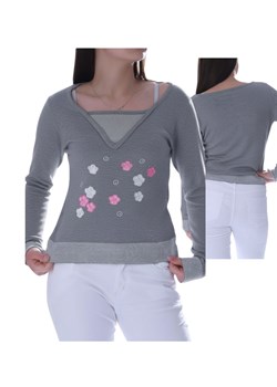 Szara bluzka sweter damski /H2 K11 ub993 S0/ ze sklepu Pantofelek24.pl w kategorii Bluzki damskie - zdjęcie 188096680