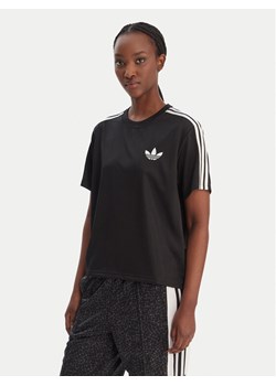 adidas T-Shirt Firebird KD5574 Czarny Loose Fit ze sklepu MODIVO w kategorii Bluzki damskie - zdjęcie 188096814