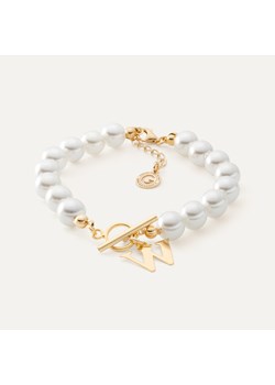 Perłowa bransoletka z literą S  , srebro 925 w złotym pokryciu ze sklepu GIORRE w kategorii Bransoletki - zdjęcie 188097414