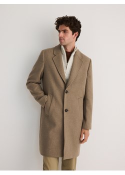 Reserved - Płaszcz z dodatkiem wełny - beżowy ze sklepu Reserved w kategorii Płaszcze męskie - zdjęcie 188098050