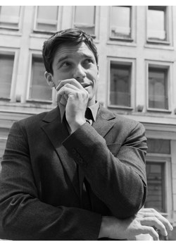 Reserved - Marynarka slim fit z wiskozą - szary ze sklepu Reserved w kategorii Marynarki męskie - zdjęcie 188098070