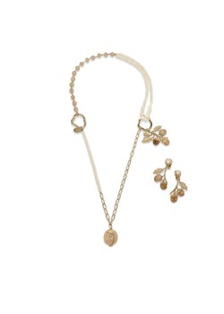 Weekend Max Mara Zestaw naszyjnik i kolczyki 2615751104650 Złoty ze sklepu MODIVO w kategorii Naszyjniki - zdjęcie 188098372