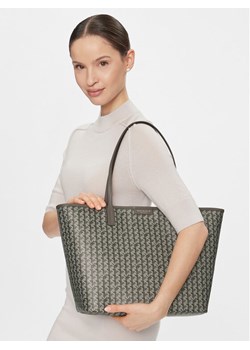 Torebka Tory Burch Basketweave Tote 145634 Szary ze sklepu eobuwie.pl w kategorii Torby Shopper bag - zdjęcie 188098374