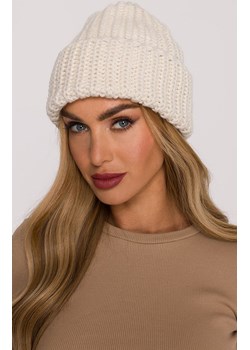 Czapka damska beanie ecru M895, Kolor ecru, Rozmiar uniwersalny, MOE ze sklepu Primodo w kategorii Czapki zimowe damskie - zdjęcie 188099222