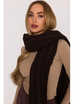 Długi szal damski brązowy M898, Kolor brązowy, Rozmiar uniwersalny, MOE ze sklepu Primodo w kategorii Szaliki i chusty damskie - zdjęcie 188099281