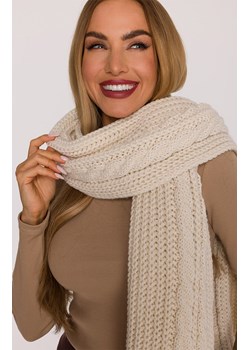 Długi szal damski ecru M898, Kolor ecru, Rozmiar uniwersalny, MOE ze sklepu Primodo w kategorii Szaliki i chusty damskie - zdjęcie 188099291