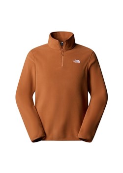 Bluza męska The North Face Glacier 1/4 Zip Fleece 0A8D0QBOE1 - brązowa ze sklepu streetstyle24.pl w kategorii Bluzy męskie - zdjęcie 188099334