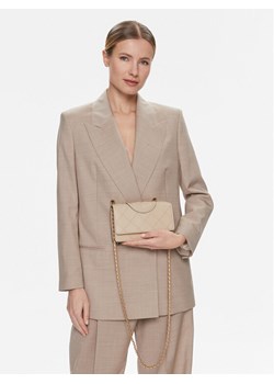 Torebka Tory Burch Fleming Soft Chain Wallet 138853 Beżowy ze sklepu eobuwie.pl w kategorii Kopertówki - zdjęcie 188099401