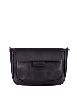 czarna torebka skórzana ANNA na ramię ze sklepu Słoń Torbalski w kategorii Listonoszki - zdjęcie 188099712