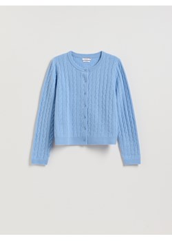 Reserved - Wełniany kardigan - jasnoniebieski ze sklepu Reserved w kategorii Swetry damskie - zdjęcie 188099721