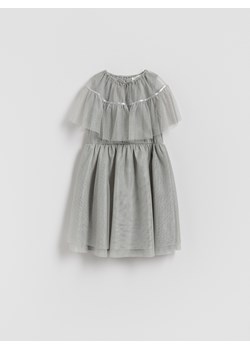 Reserved - Wzorzysta sukienka z bolerkiem - jasnoszary ze sklepu Reserved w kategorii Sukienki dziewczęce - zdjęcie 188099764