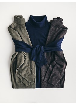 Reserved - Golf z wełny merino - granatowy ze sklepu Reserved w kategorii Swetry męskie - zdjęcie 188099843