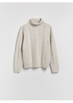 Reserved - Wełniany sweter - jasnoszary ze sklepu Reserved w kategorii Swetry męskie - zdjęcie 188099844