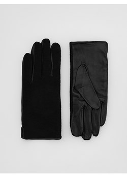 Reserved - Wełniano-skórzane rękawiczki - czarny ze sklepu Reserved w kategorii Rękawiczki damskie - zdjęcie 188099860