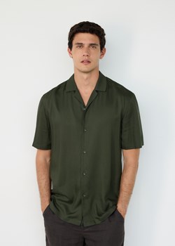 Reserved - Koszula regular fit z wiskozy - zielony ze sklepu Reserved w kategorii Koszule męskie - zdjęcie 188099941