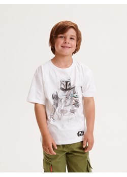 Reserved - T-shirt oversize Star Wars - złamana biel ze sklepu Reserved w kategorii T-shirty chłopięce - zdjęcie 188100143