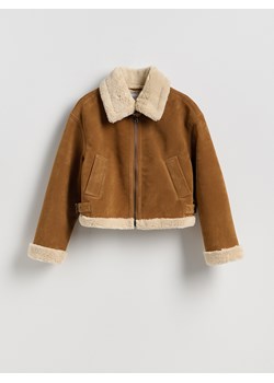 Reserved - Kurtka typu kożuch - brązowy ze sklepu Reserved w kategorii Kożuchy - zdjęcie 188100283