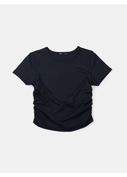 Sinsay - Dopasowana bluzka z marszczeniem po bokach - czarny ze sklepu Sinsay w kategorii Bluzki damskie - zdjęcie 188100433