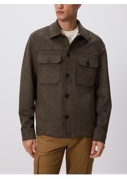 Reserved - Koszula z imitacji zamszu - zielony ze sklepu Reserved w kategorii Koszule męskie - zdjęcie 188100524