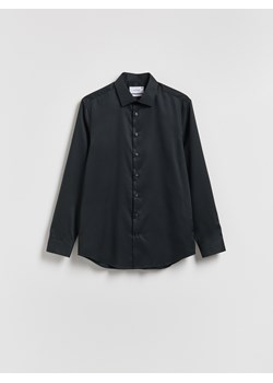 Reserved - Bawełniana koszula slim fit - czarny ze sklepu Reserved w kategorii Koszule męskie - zdjęcie 188100803