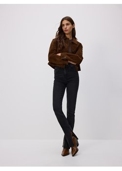 Reserved - Jeansy slim fit z rozcięciem - czarny ze sklepu Reserved w kategorii Jeansy damskie - zdjęcie 188100840