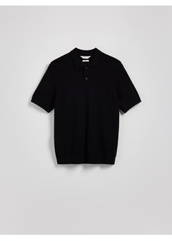 Reserved - Sweter polo z wiskozą - czarny ze sklepu Reserved w kategorii Swetry męskie - zdjęcie 188101123